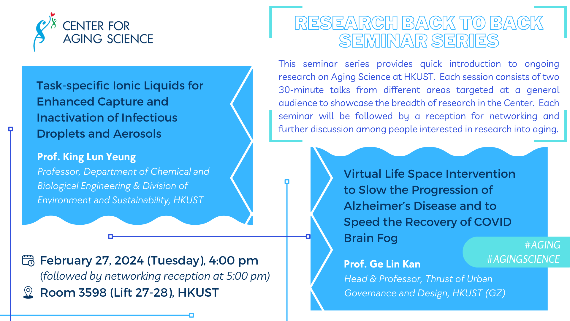 Research Back to Back Seminar Series | Center for Aging Science