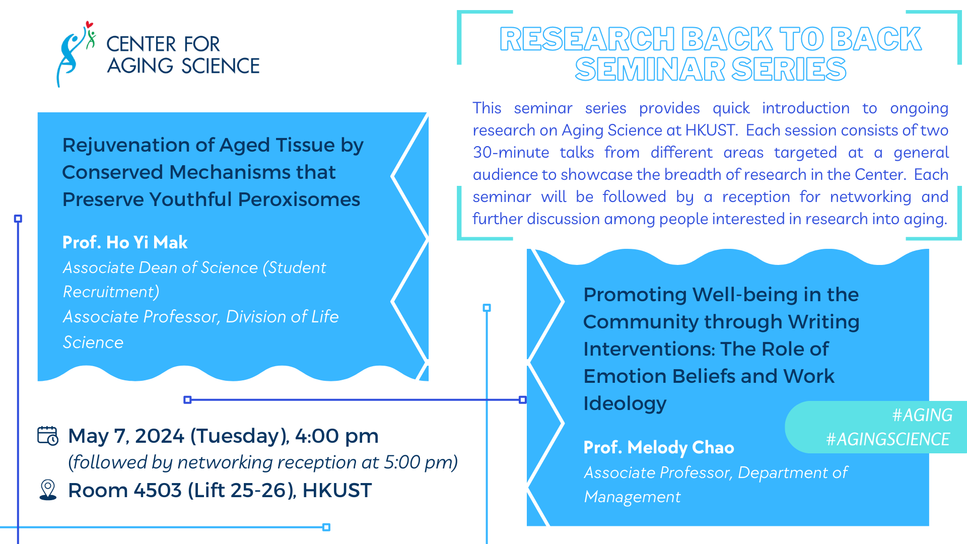 Research Back to Back Seminar Series | Center for Aging Science
